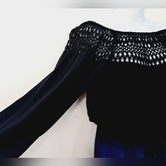 Victoria's Secret, Black/Blue Ombre, Off Shoulder, Cover-up/Romper, Size Small - Picture 10 of 10